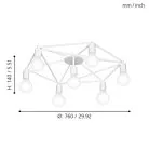 Потолочная люстра Eglo 97896 Staiti