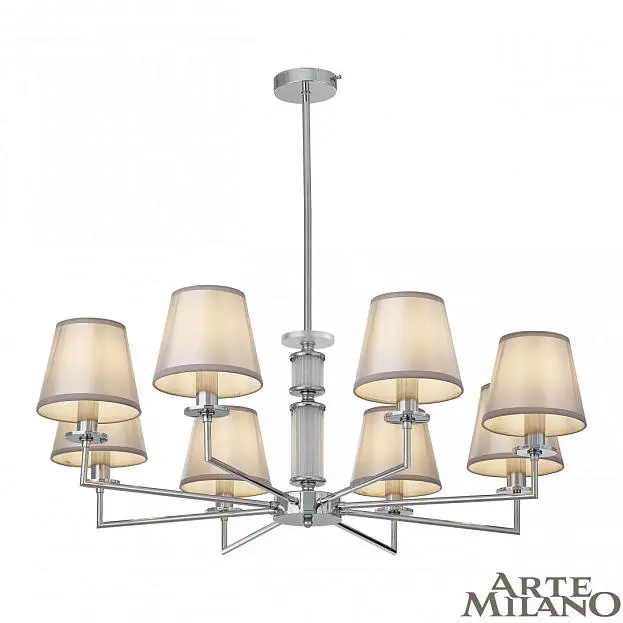 Люстра с плафонами Arte Milano 344401/8 CR AM344401 Люстра с плафонами Arte Milano 344401/8 CR AM344401