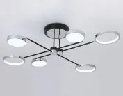 Потолочная светодиодная люстра Ambrella light FL5155/6 BK/CH COMFORT