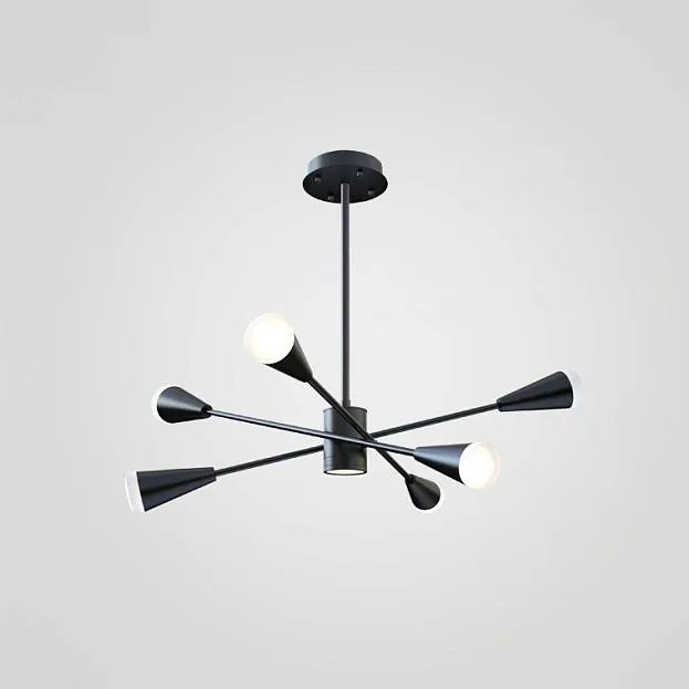 Люстра на штанге MILTON 6 Черный ImperiumLoft 140870-26 MILTON01