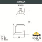 Уличный настенный светильник FUMAGALLI MIRELLAD15.505.000.BXF1R.FRA Sauro