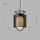 Подвесной светильник KIOTO Размер S. Цвет Черный Lampatron kioto-s-black 5277-13525