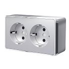 Розетка двойная с заземлением Werkel W5072106 Gallant (серебряный) a052776