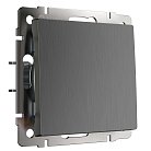 Выключатель одноклавишный проходной Werkel W1112004 (графит рифленый) a050751