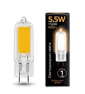 Лампа Gauss 107807105 G4 5.5W 3000K колба прозрачная