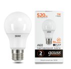 Лампа светодиодная Gauss 23217A E27 7W 3000K матовая Elementary A60 LED
