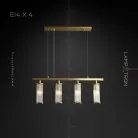 Реечный, рядный светильник HILDIS LONG 4 лампы. Подвес Lampatron f-hildis-long-4-s 5292-16537