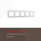 Рамка из закаленного стекла на 5 постов Arte Milano 503.02-5.silver am