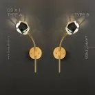 Бра CRISTEL C WALL 1 лампа. Цвет Латунь. Тип А Lampatron cristel-c-wall-1-brass-a 7484-20770