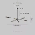 Люстра RADIANT 6 ламп. Цвет: Черный Lampatron 8170-22367