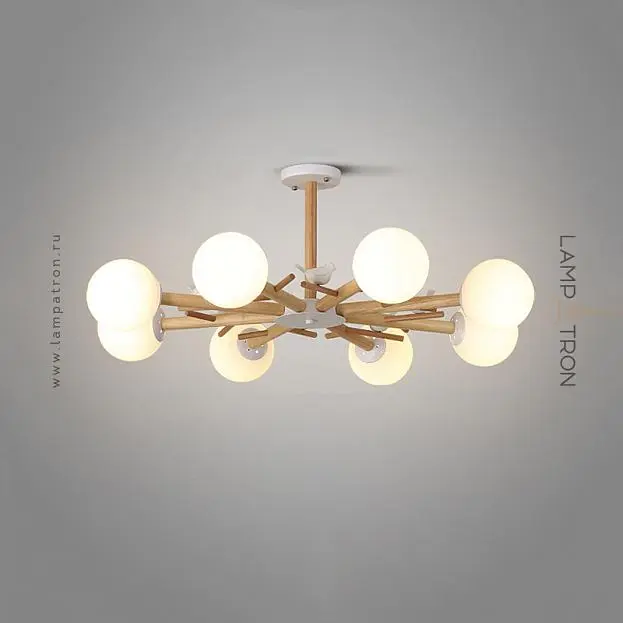 Люстра FINCH 8 плафонов. Lampatron 2200-3733 Люстра FINCH 8 плафонов. Lampatron 2200-3733
