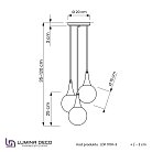 Подвесной светильник Lumina Deco LDP 11191-3 BK Rocherro