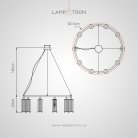 Кольцевые люстры и светильники HILDIS CH 10 плафонов Lampatron f-hildis-ch-10 5291-25557