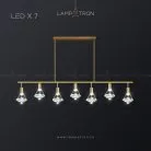 Реечный, рядный светильник GLASGOW LONG 7 ламп Lampatron f-glasgow-long-7 4614-11676