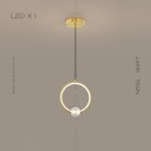 Подвесной светильник LUANA 1 кольцо. Цвет Латунь. Теплый свет Lampatron 5324-13643