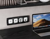 Комплект механизма компьютерной розетки RJ-45 (8P8C) CAT6A экранированной с автоматической защитной шторкой OMEGA Белый матовый Volt MO132005 QUANT