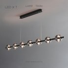 Реечный, рядный светильник SEMUND B LONG 7 шаров Lampatron 8101-22158