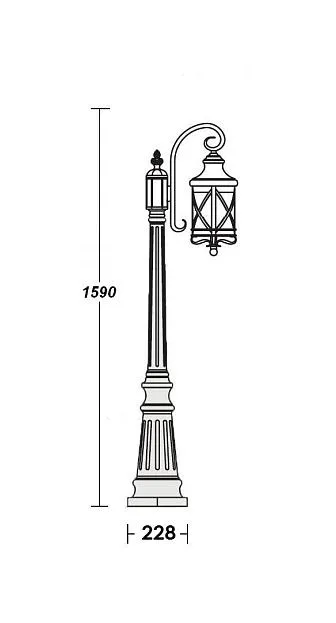 Наземный фонарь Oasis Light 84811/18/PartA Gb LUCERNA