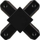 Коннектор Feron 10331 Х-образный однофазный для шинопровода , черный, LD1002