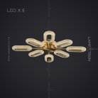 Потолочная люстра KEZIA D CH 8 ламп Lampatron 6389-17185