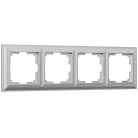 Рамка на 4 поста Werkel W0042206 (серебряный) a051032 Fiore