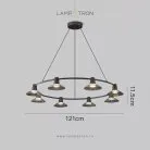 Кольцевые люстры и светильники CICLA R 8 ламп. Цвет: Чернёная латунь Lampatron 8190-22416