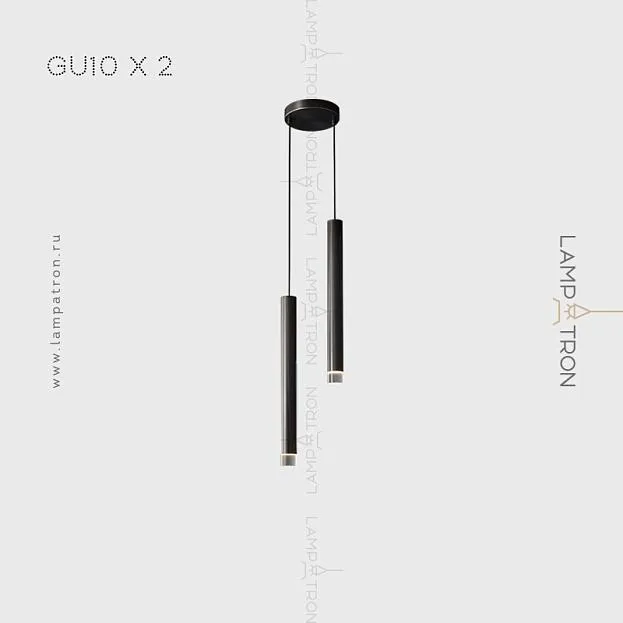 Подвесной светильник GIFT COMBO 2 лампы. Цвет Черный Lampatron gift-combo-2-black 5829-15421 Подвесной светильник GIFT COMBO 2 лампы. Цвет Черный Lampatron gift-combo-2-black 5829-15421