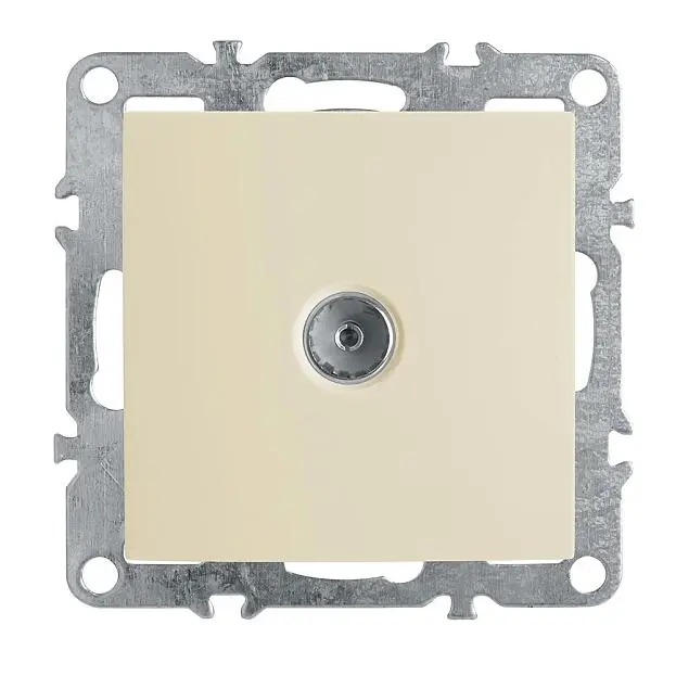 Розетка телевизионная 1-местная (механизм) STEKKER 39326 PST00-9108-02 Эрна, слоновая кость Розетка телевизионная 1-местная (механизм) STEKKER 39326 PST00-9108-02 Эрна, слоновая кость