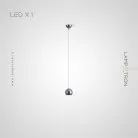 Подвесной светильник BUNK 1 лампа. Цвет Хром Lampatron 7561-21150