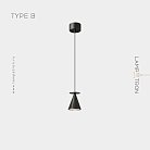Подвесной светильник из латуни PIET CONE Тип B. Цвет Черный Lampatron 7260-19971