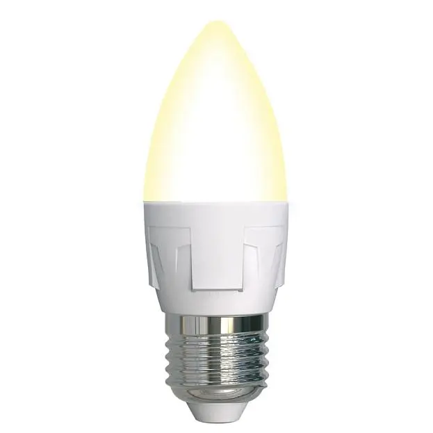 Лампочка светодиодная Uniel LED-C37 7W/3000K/E27/FR/DIM PLP01WH картон Лампочка светодиодная Uniel LED-C37 7W/3000K/E27/FR/DIM PLP01WH картон