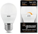 Лампа светодиодная диммируемая Gauss 105102107-D E27 7W 3000K Умные лампы