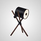 Настольная лампа CATAPULT T Черный плафон. Темное дерево. Lampatron 1243-5156