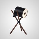Настольная лампа CATAPULT T Черный плафон. Темное дерево. Lampatron 1243-5156