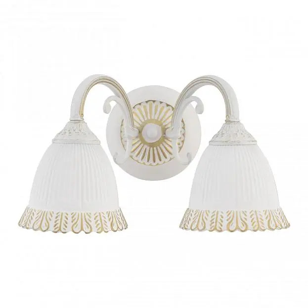 Бра с плафонами Arte Milano 347410/2W WT+G AM347410 Бра с плафонами Arte Milano 347410/2W WT+G AM347410