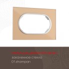 Рамка для двойной розетки 502.01-double.shampan Arte Milano am