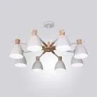 Люстра FOLKE 8 плафонов (высокая). Цвет белый. Lampatron 1176-7466