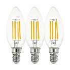 Комплект из 3-х светод. филаментн. ламп Eglo 12811 C35, 4W(E14), 2700K LM_LED_E14