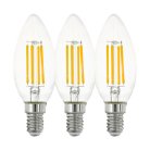 Комплект из 3-х светод. филаментн. ламп Eglo 12811 C35, 4W(E14), 2700K LM_LED_E14