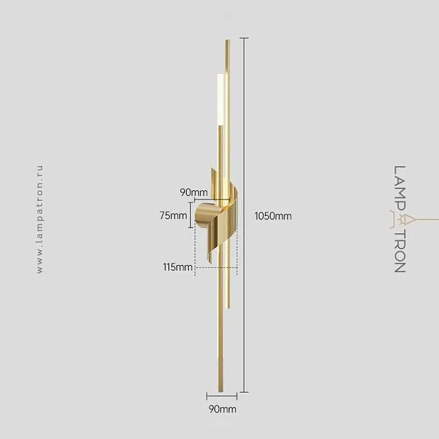 Бра TINUS BEND Размер L. Цвет латунь Lampatron f-tinus-bend-l-brass 8975-25407 Бра TINUS BEND Размер L. Цвет латунь Lampatron f-tinus-bend-l-brass 8975-25407