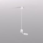 Подвод питания для подвесного монтажа трека SMART BASE, АС 220-240V, IP20, 5м, белый, алюминий Denkirs TR2124-WH SMART BASE