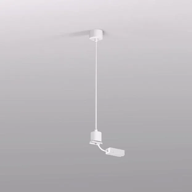 Подвод питания для подвесного монтажа трека SMART BASE, АС 220-240V, IP20, 5м, белый, алюминий Denkirs TR2124-WH SMART BASE