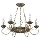 Светильник подвесной, E14, 6x60W Velante 537-523-06 Деревянный стиль