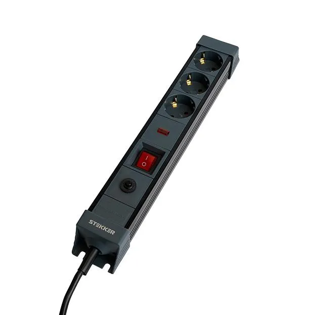 Сетевой фильтр 3-местный с/з 3x1мм2 3 м 250В 16А серия Techno Stekker 50154 HM22-31-03 Сетевой фильтр 3-местный с/з 3x1мм2 3 м 250В 16А серия Techno Stekker 50154 HM22-31-03