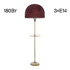 Торшер бронза со столиком и красным абажуром Citilux CL407933T Базель