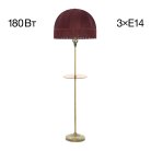 Торшер бронза со столиком и красным абажуром Citilux CL407933T Базель