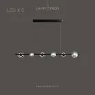 Реечный, рядный светильник BOOSTER LONG 6 ламп. Цвет Черный Lampatron booster-long-6-black 6944-19055