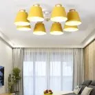 Потолочная люстра SCAD 8 плафонов. Цвет желтый. Lampatron 643-35