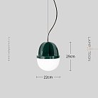Подвесной светильник TARU Размер L. Цвет зеленый Lampatron taru-green-l 9016-25623