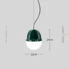 Подвесной светильник TARU Размер L. Цвет зеленый Lampatron taru-green-l 9016-25623